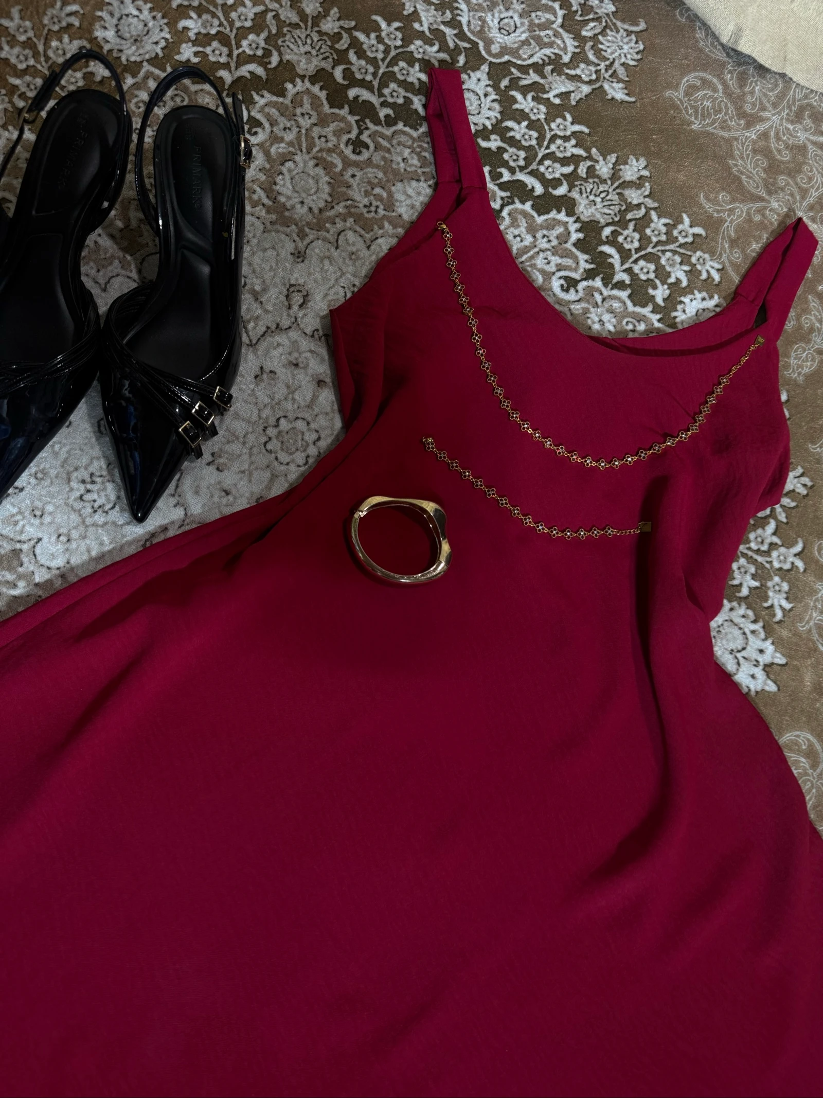 Intense red dress summer dress fluid dress – photo 5